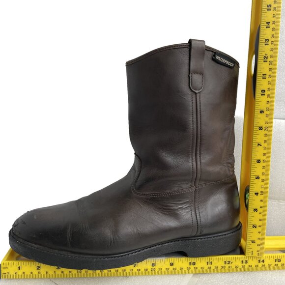 Red Head Leather Waterproof Brown Western Cowboy Biker Work Boots Men's 13 E - Picture 12 of 13